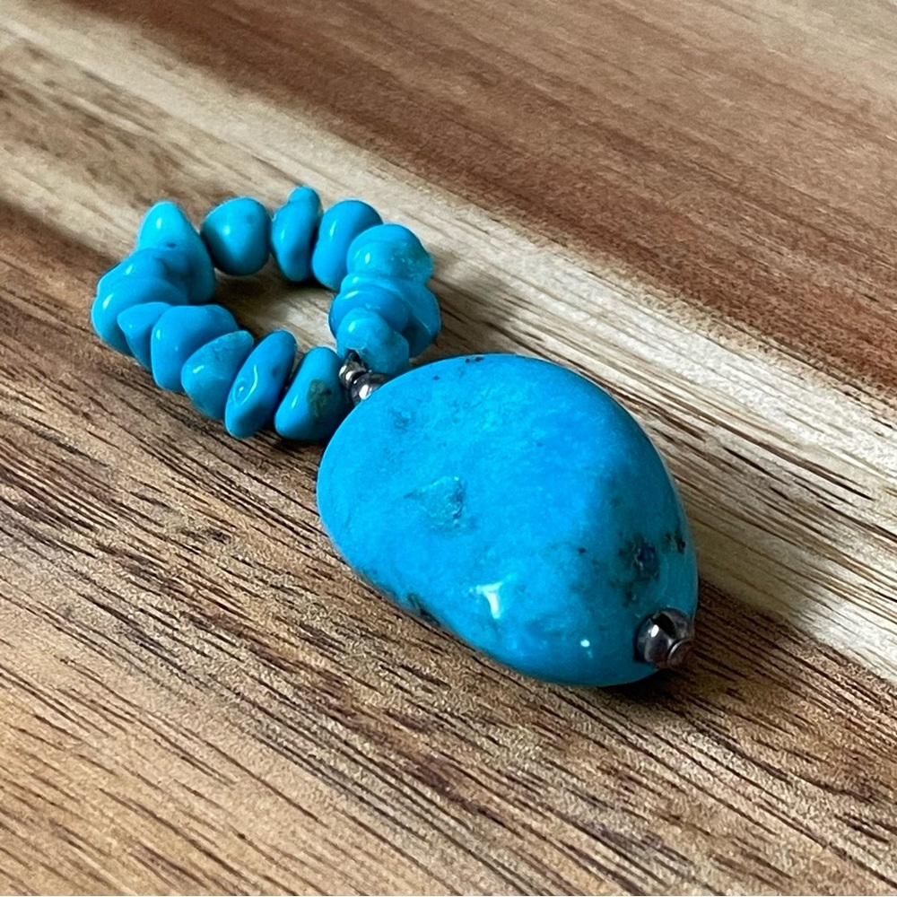 Turquoise 1” Nugget Necklace‎ Pendant Charm